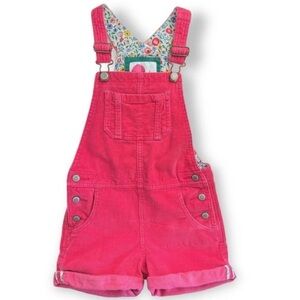 MINI BODEN RED Corduroy shorts overalls